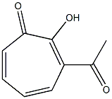 2-Hydroxy-3-acetyl-2,4,6-cycloheptatriene-1-one Struktur