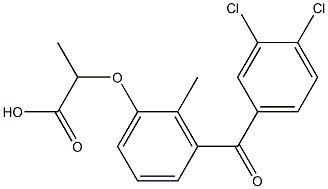 2-[3-(3,4-Dichlorobenzoyl)-o-tolyloxy]propionic acid Struktur