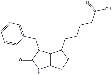 5-(3-Benzyl-2-oxohexahydro-1H-thieno[3,4-d]imidazol-4-yl)valeric acid Struktur