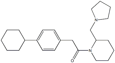 1-[(4-Cyclohexylphenyl)acetyl]-2-(1-pyrrolidinylmethyl)piperidine Struktur