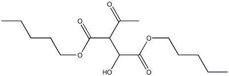 3-Acetyl-2-hydroxybutanedioic acid dipentyl ester Struktur