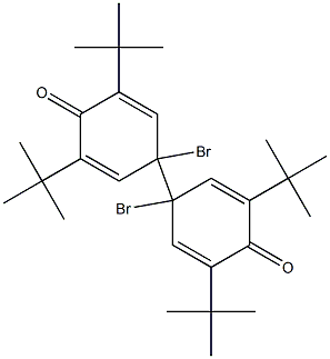 1,1'-Bi(1-bromo-3,5-di-tert-butyl-4-oxo-2,5-cyclohexadiene) Struktur