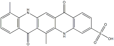 5,7,12,14-Tetrahydro-6,11-dimethyl-7,14-dioxoquino[2,3-b]acridine-3-sulfonic acid Struktur