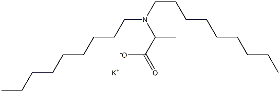 2-(Dinonylamino)propanoic acid potassium salt Struktur