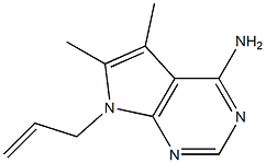 7-(2-Propenyl)-5,6-dimethyl-7H-pyrrolo[2,3-d]pyrimidin-4-amine Struktur