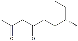 [S,(+)]-7-Methyl-2,4-nonanedione Struktur