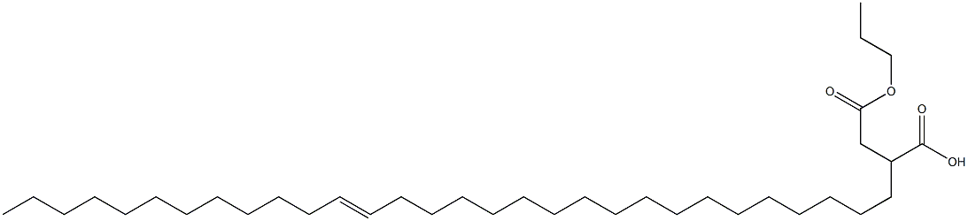 2-(18-Triacontenyl)succinic acid 1-hydrogen 4-propyl ester Struktur