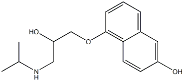 1-(Isopropylamino)-3-[(6-hydroxynaphthalen-1-yl)oxy]-2-propanol Struktur