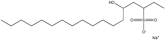 5-Hydroxyoctadecane-3-sulfonic acid sodium salt Struktur