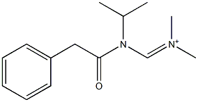 Dimethyl[[isopropyl(phenylacetyl)amino]methylene]aminium Struktur