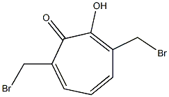 3,7-Bis(bromomethyl)-2-hydroxycyclohepta-2,4,6-trien-1-one Struktur