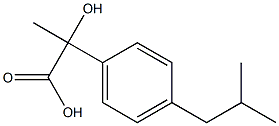 2-Hydroxy-2-(4-isobutylphenyl)propionic acid Struktur