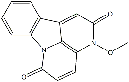 2,3-Dihydro-3-methoxy-6H-indolo[3,2,1-de][1,5]naphthyridine-2,6-dione Struktur