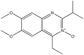 2-Isopropyl-4-ethyl-6,7-dimethoxyquinazoline 3-oxide Struktur