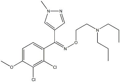 (E)-(2,3-Dichloro-4-methoxyphenyl)(1-methyl-1H-pyrazol-4-yl) ketone O-(2-dipropylaminoethyl)oxime Struktur