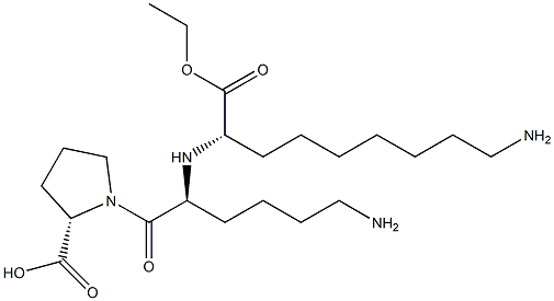 (S)-2-[[(S)-1-[[(2S)-2-Carboxypyrrolidin-1-yl]carbonyl]-5-aminopentyl]amino]-9-aminononanoic acid 1-ethyl ester Struktur