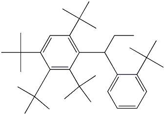 1-(2,3,4,6-Tetra-tert-butylphenyl)-1-(2-tert-butylphenyl)propane Struktur