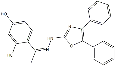 2',4'-Dihydroxyacetophenone (4,5-diphenyloxazol-2-yl)hydrazone Struktur