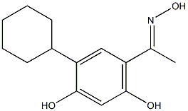 4-Cyclohexyl-6-[1-(hydroxyimino)ethyl]resorcinol Struktur