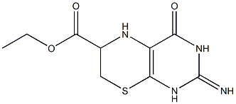 1,2,3,4,6,7-Hexahydro-2-imino-4-oxo-5H-pyrimido[4,5-b][1,4]thiazine-6-carboxylic acid ethyl ester Struktur