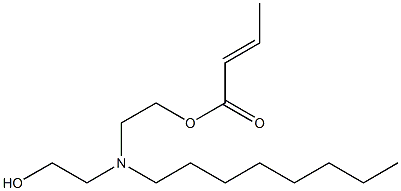 Crotonic acid 2-[N-(2-hydroxyethyl)-N-octylamino]ethyl ester Struktur