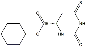 (4S)-2-Oxo-6-thioxohexahydropyrimidine-4-carboxylic acid cyclohexyl ester Struktur