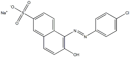 5-(4-Chlorophenylazo)-6-hydroxy-2-naphthalenesulfonic acid sodium salt Struktur