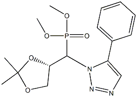 [(S)-(2,2-Dimethyl-1,3-dioxolan-4-yl)(5-phenyl-1H-1,2,3-triazol-1-yl)methyl]phosphonic acid dimethyl ester Struktur