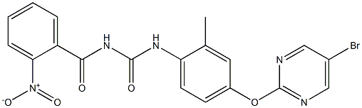 1-(2-Nitrobenzoyl)-3-[4-[(5-bromo-2-pyrimidinyl)oxy]-2-methylphenyl]urea Struktur