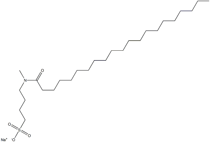 4-[N-(1-Oxohenicosyl)-N-methylamino]-1-butanesulfonic acid sodium salt Struktur