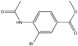 4-Acetylamino-3-bromobenzoic acid methyl ester Struktur