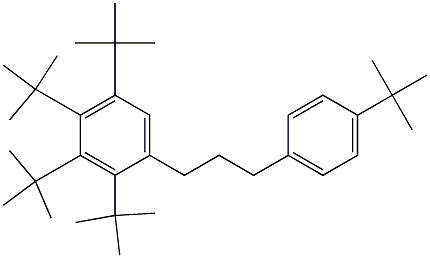 1-(2,3,4,5-Tetra-tert-butylphenyl)-3-(4-tert-butylphenyl)propane Struktur