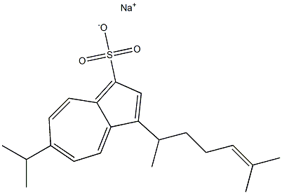 6-Isopropyl-3-(1,5-dimethyl-4-hexenyl)azulene-1-sulfonic acid sodium salt Struktur