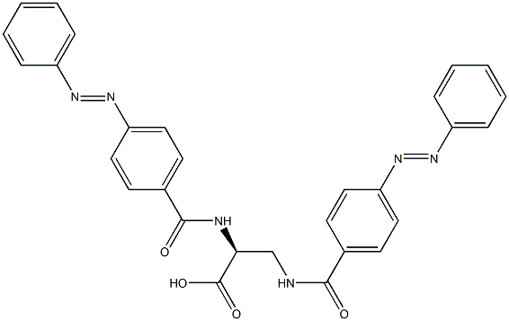 (S)-2,3-Bis[(4-phenylazobenzoyl)amino]propionic acid Struktur