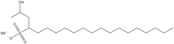 2-Hydroxyicosane-4-sulfonic acid sodium salt Structure