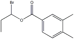 3,4-Dimethylbenzenecarboxylic acid 1-bromopropyl ester Struktur