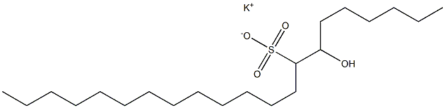 7-Hydroxyhenicosane-8-sulfonic acid potassium salt Struktur