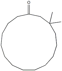 3,3-Dimethylcyclopentadecanone Struktur