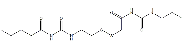 1-(4-Methylpentanoyl)-3-[2-[[(3-isobutylureido)carbonylmethyl]dithio]ethyl]urea Struktur