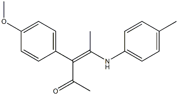 4-[(4-Methylphenyl)amino]-3-(4-methoxyphenyl)-3-penten-2-one Struktur