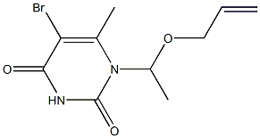 1-[1-(2-Propenyloxy)ethyl]-5-bromo-6-methyluracil Struktur