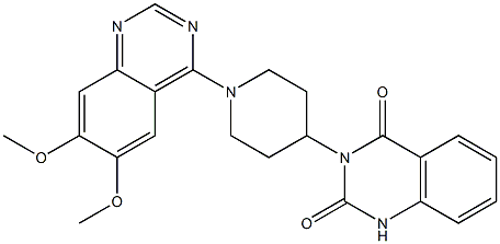 3-[1-(6,7-Dimethoxy-4-quinazolinyl)-4-piperidinyl]quinazoline-2,4(1H,3H)-dione Struktur