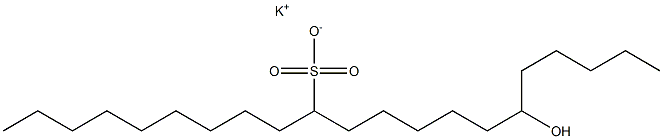 16-Hydroxyhenicosane-10-sulfonic acid potassium salt Struktur