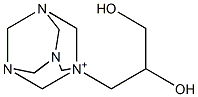 1-(2,3-Dihydroxypropyl)-1-azonia-3,5,7-triazaadamantane Struktur