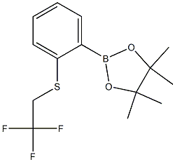 4,4,5,5-TETRAMETHYL-2-(2-(2,2,2-TRIFLUOROETHYLTHIO)PHENYL)-1,3,2-DIOXABOROLANE Struktur