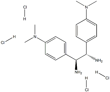 (S,S)-1,2-Bis(4-dimethylaminophenyl)-1,2-ethanediamine tetrahydrochloride, 95%, ee 99% Struktur