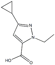 5-Cyclopropyl-2-ethyl-2H-pyrazole-3-carboxylic acid Struktur