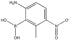 2-Amino-6-methyl-5-nitrophenylboronic acid Struktur