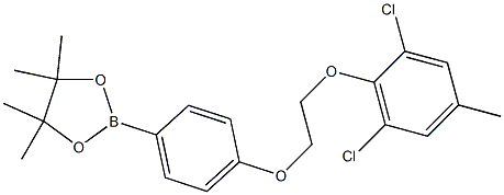 2-(4-(2-(2,6-dichloro-4-methylphenoxy)ethoxy)phenyl)-4,4,5,5-tetramethyl-1,3,2-dioxaborolane Struktur