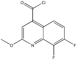 7,8-difluoro-2-methoxyquinoline-4-carbonyl chloride Struktur